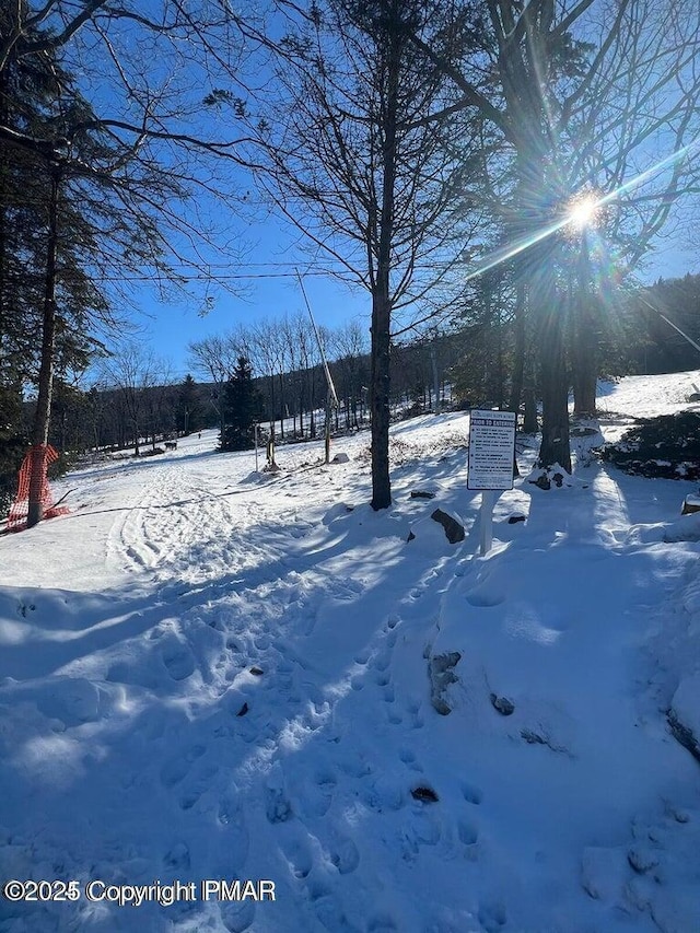 view of snowy yard