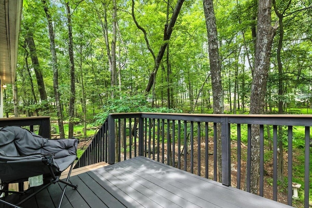 754 Clubhouse Dr, East Stroudsburg, PA 18302 - deck with a view of trees