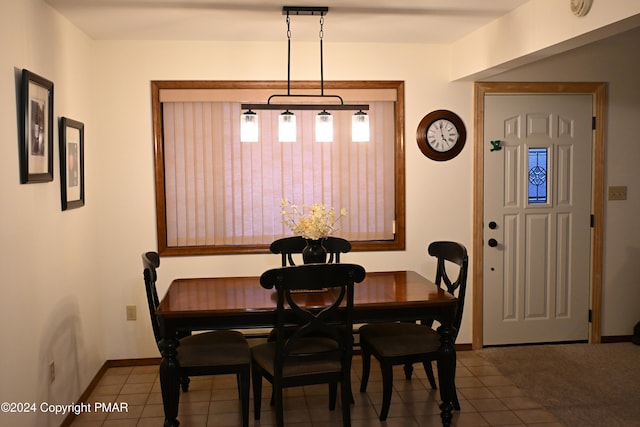 101 Withywindle Way, Tamiment, PA 18371 - tiled dining space featuring baseboards