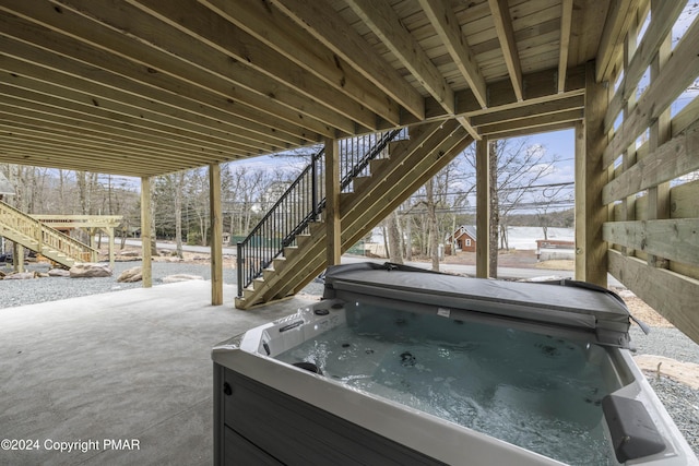 miscellaneous room with a jacuzzi