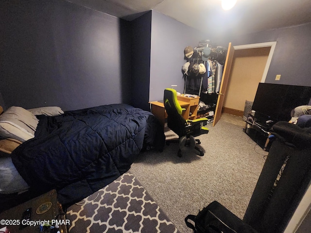 view of carpeted bedroom