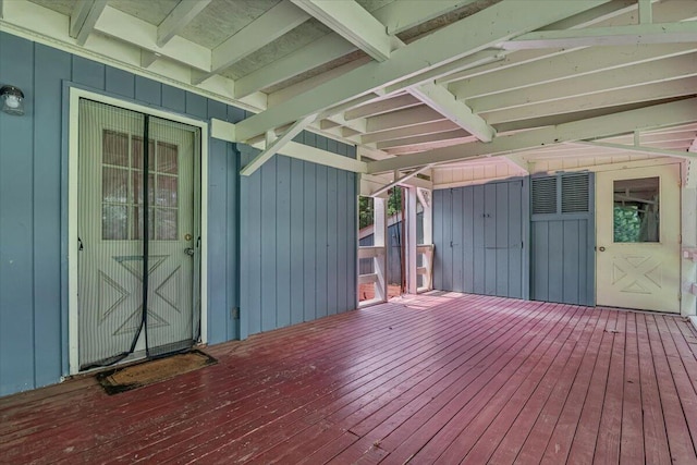 250 Sunrise Loop, Henryville, PA 18332 - view of wooden deck