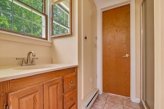250 Sunrise Loop, Henryville, PA 18332 - bathroom with a baseboard radiator and vanity