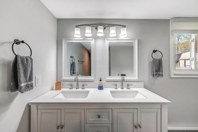 134 Altemose Rd, Pocono Lake, PA 18347 - bathroom featuring double vanity and a sink