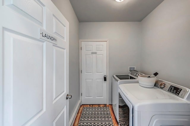 134 Altemose Rd, Pocono Lake, PA 18347 - laundry room featuring washing machine and clothes dryer, laundry area, and light wood-style floors