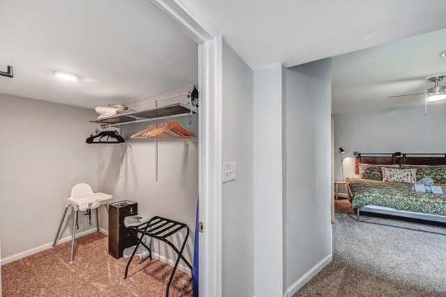 134 Altemose Rd, Pocono Lake, PA 18347 - interior space featuring a ceiling fan and carpet