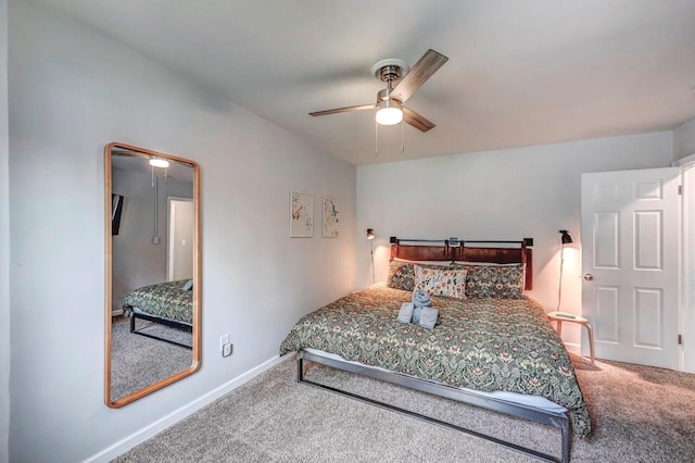 134 Altemose Rd, Pocono Lake, PA 18347 - bedroom with baseboards, a ceiling fan, and carpet