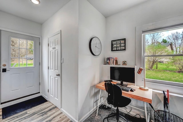 134 Altemose Rd, Pocono Lake, PA 18347 - home office featuring baseboards and wood finished floors