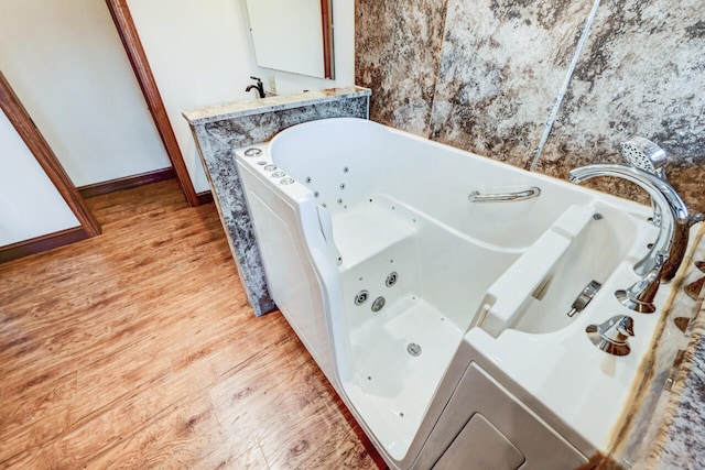 374 Packer Dr, Weatherly, PA 18255 - full bath featuring wood finished floors and a tub with jets