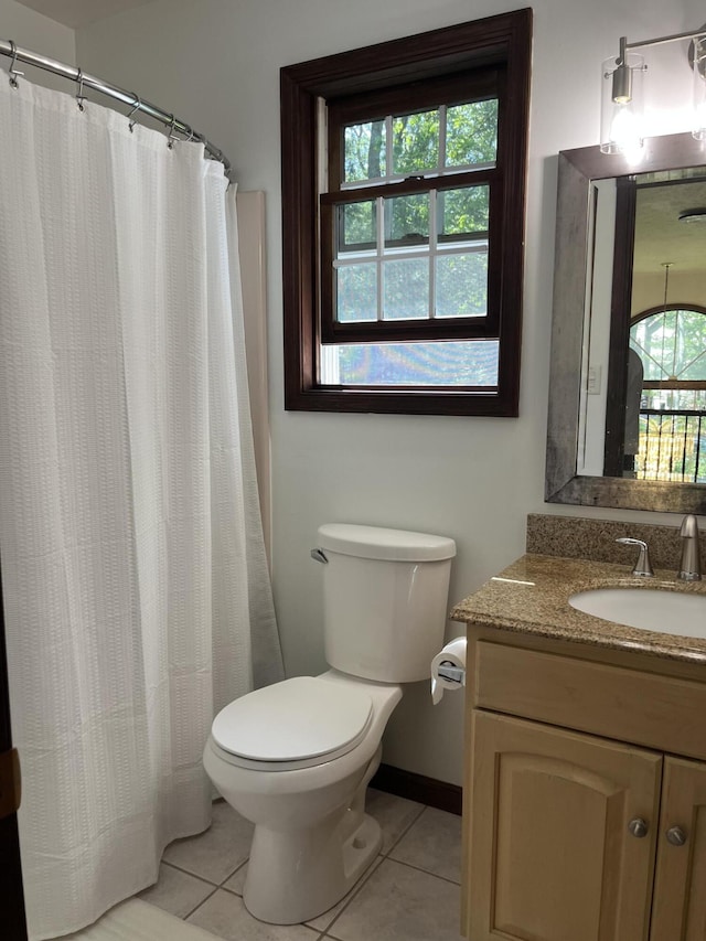 3813 Foxborough Ct, Stroudsburg, PA 18360 - full bathroom with tile patterned floors, vanity, and a shower with shower curtain