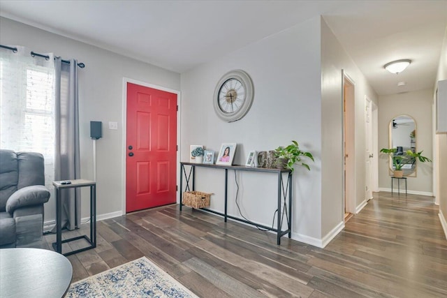 489 Sportsman Club Rd, Nazareth, PA 18064 - foyer with wood finished floors and baseboards