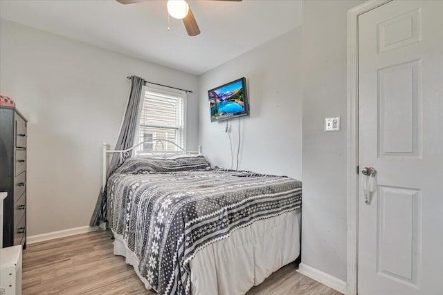 489 Sportsman Club Rd, Nazareth, PA 18064 - bedroom featuring light wood finished floors and ceiling fan