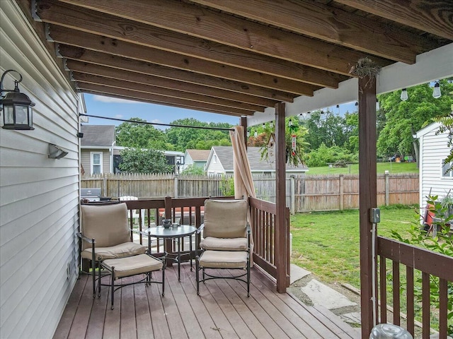 489 Sportsman Club Rd, Nazareth, PA 18064 - wooden terrace with a fenced backyard
