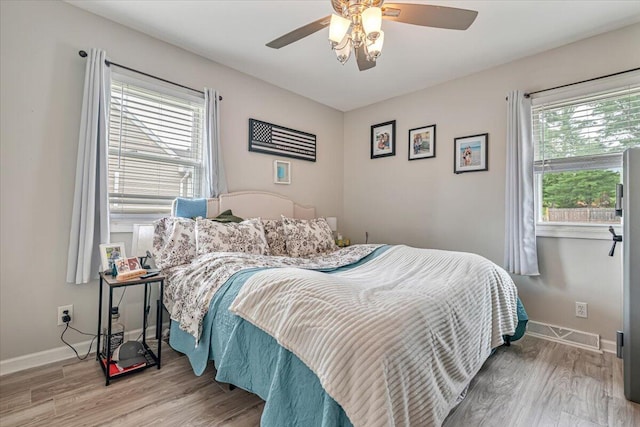 489 Sportsman Club Rd, Nazareth, PA 18064 - bedroom featuring light wood-style floors and a ceiling fan