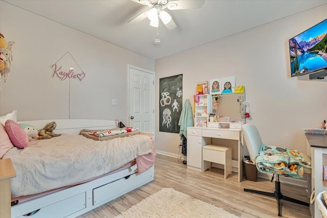 489 Sportsman Club Rd, Nazareth, PA 18064 - bedroom with wood finished floors and ceiling fan