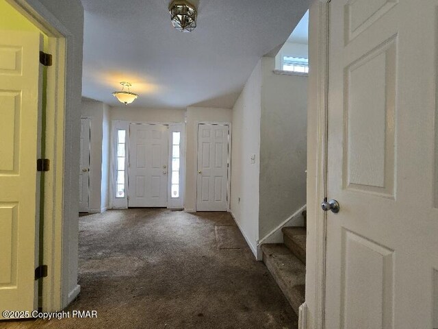 view of carpeted entryway