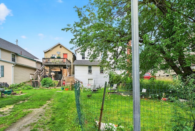 10 S Broad St, Bangor, PA 18013 - back of house featuring stairs and a wooden deck