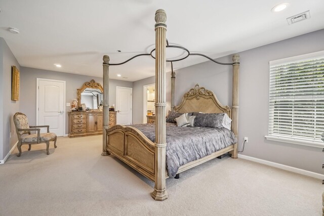 1376 Buck Ridge Dr, Stroudsburg, PA 18360 - bedroom featuring baseboards, light colored carpet, and recessed lighting
