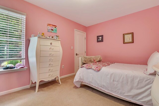 1376 Buck Ridge Dr, Stroudsburg, PA 18360 - bedroom featuring multiple windows, light colored carpet, and baseboards
