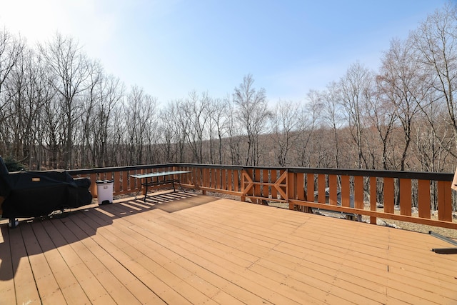 view of wooden deck