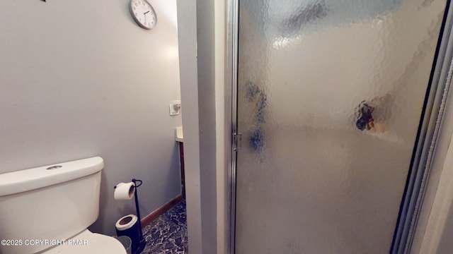 619 Rimrock Rd, Bartonsville, PA 18321 - bathroom with marble finish flooring, a stall shower, and vanity