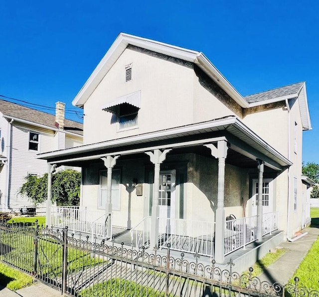 1116 Diamond Ave, Scranton, PA 18508 - view of front facade with covered porch and stucco siding