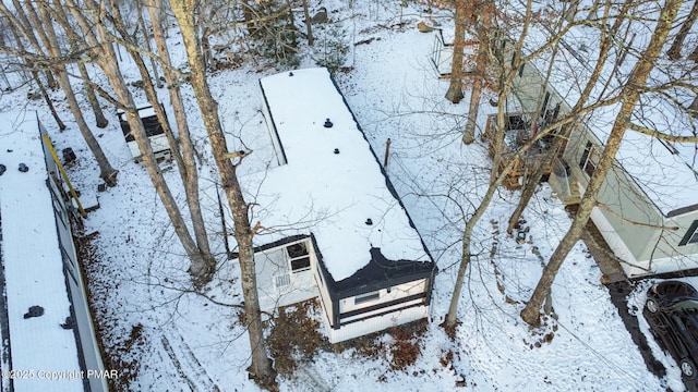 view of snowy aerial view