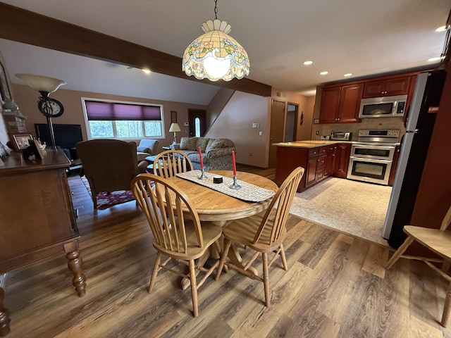 343 Echo Lake Rd, Tobyhanna, PA 18466 - dining space featuring wood finished floors and recessed lighting