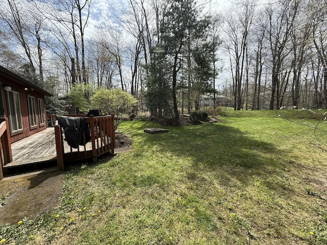 343 Echo Lake Rd, Tobyhanna, PA 18466 - view of yard with a deck