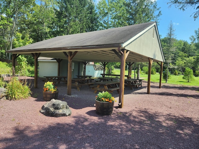 170 Onocop Dr, Pocono Lake, PA 18347 - surrounding community with a storage shed, a gazebo, and an outdoor structure