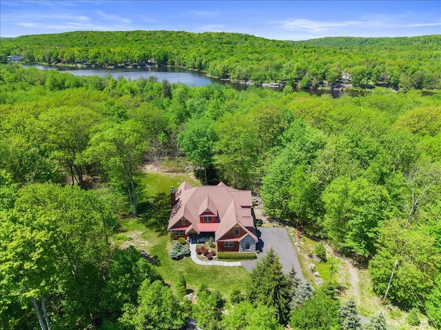 127 Timber Lake Dr, Canadensis, PA 18325 - view of subject property with a forest and a nearby body of water