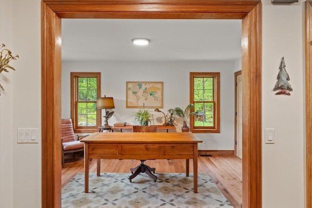 127 Timber Lake Dr, Canadensis, PA 18325 - office area with healthy amount of natural light and light wood-type flooring