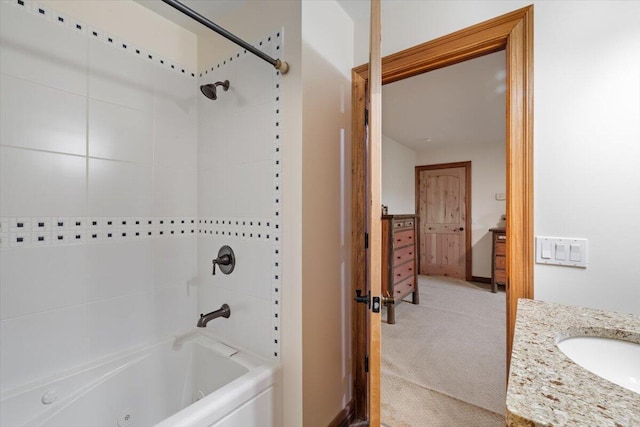 127 Timber Lake Dr, Canadensis, PA 18325 - full bathroom with a combined bath / shower with jetted tub and vanity