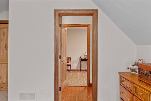 127 Timber Lake Dr, Canadensis, PA 18325 - hall featuring light carpet and baseboards