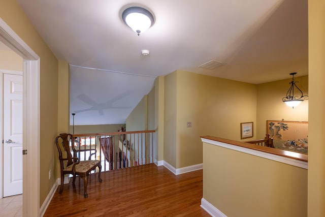2772 Sheffield Dr, Easton, PA 18040 - corridor with an upstairs landing and wood finished floors