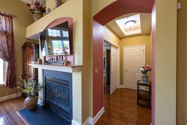 2772 Sheffield Dr, Easton, PA 18040 - corridor featuring wood finished floors, healthy amount of natural light, and arched walkways