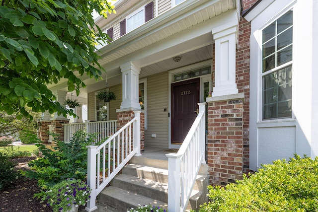 2772 Sheffield Dr, Easton, PA 18040 - property entrance with a porch and brick siding