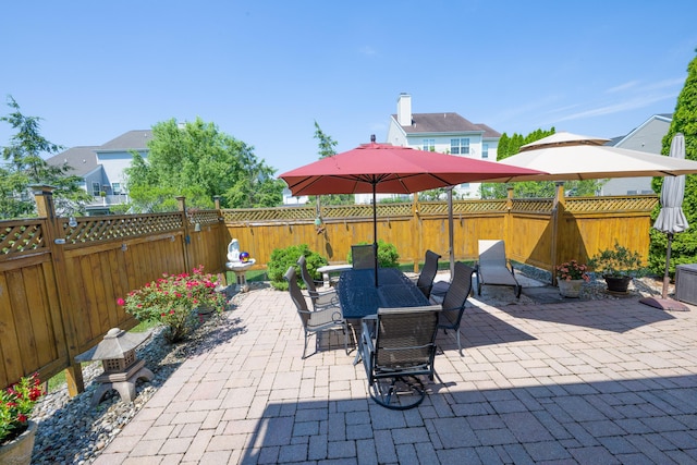 2772 Sheffield Dr, Easton, PA 18040 - fenced backyard featuring a patio and outdoor dining space