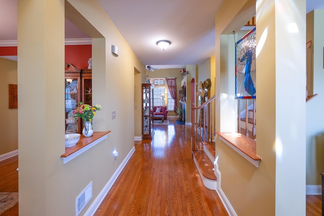 2772 Sheffield Dr, Easton, PA 18040 - hall featuring wood finished floors and stairway