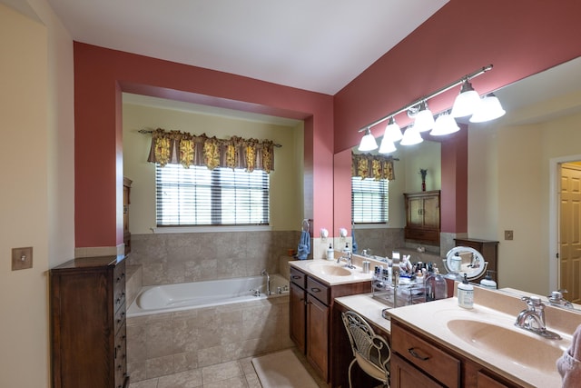 2772 Sheffield Dr, Easton, PA 18040 - bathroom featuring vanity, a bath, and tile patterned floors