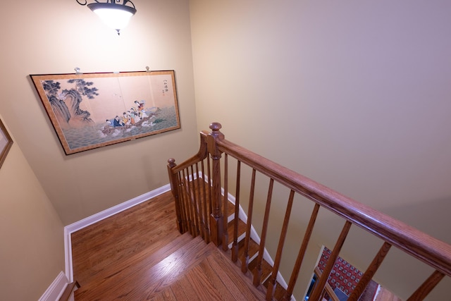 2772 Sheffield Dr, Easton, PA 18040 - stairway featuring wood finished floors and baseboards