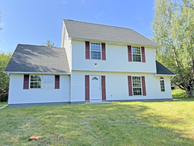 2138 Hill Rd, Effort, PA 18330 - colonial home featuring a front lawn and a shingled roof