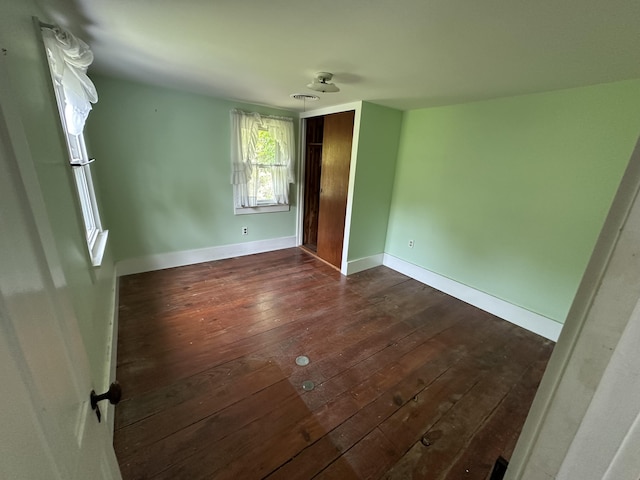 337 Summit Rd, Swiftwater, PA 18370 - unfurnished bedroom featuring dark wood-style flooring and a closet