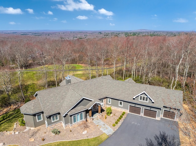 177 Wolf Hollow Rd, Lake Harmony, PA 18624 - drone / aerial view featuring a forest view