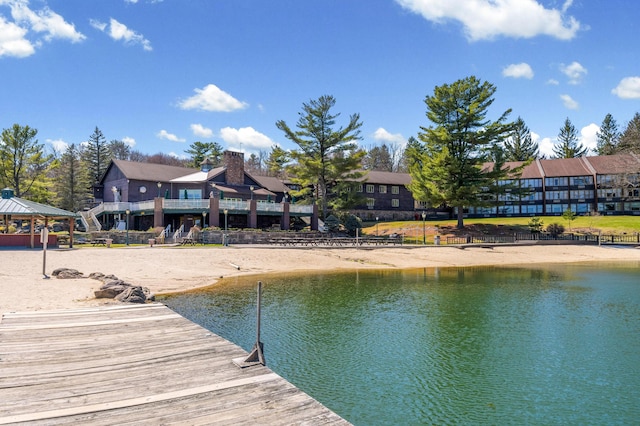 177 Wolf Hollow Rd, Lake Harmony, PA 18624 - dock area with a gazebo and a water view
