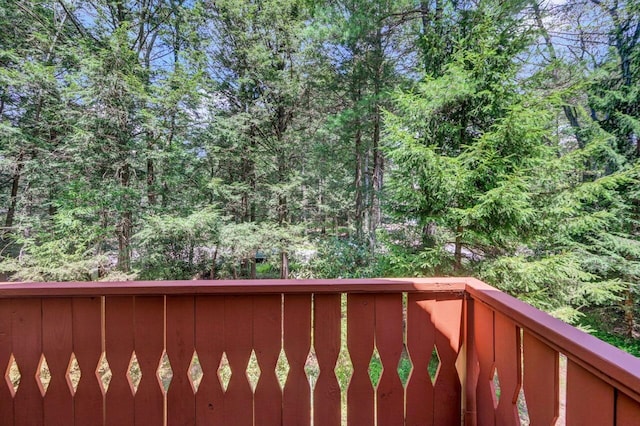 2459 Overlook Ln, Pocono Pines, PA 18350 - balcony featuring a view of trees