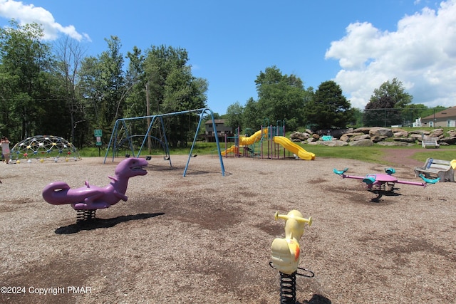 view of community jungle gym