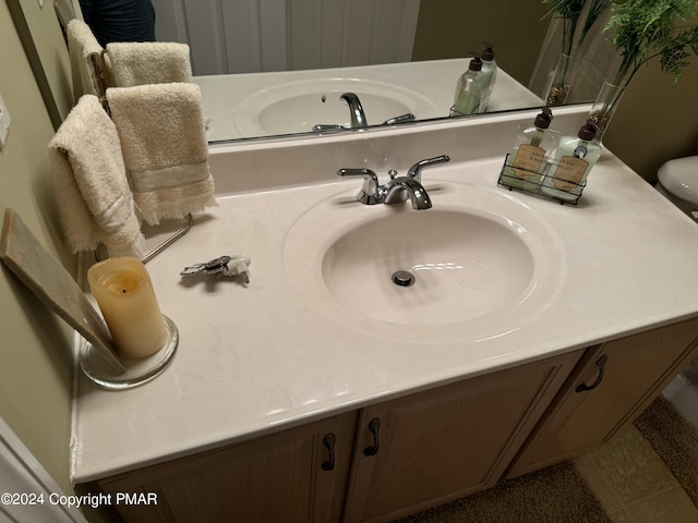 bathroom with vanity