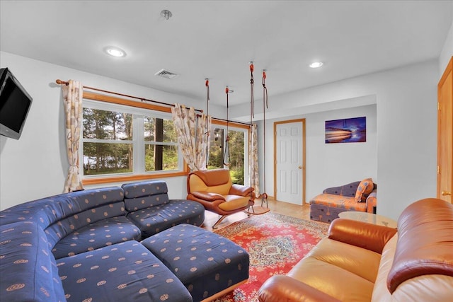 318 N Arrow Dr, Pocono Lake, PA 18347 - living area with recessed lighting and wood finished floors
