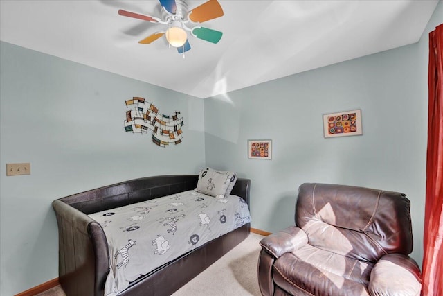 318 N Arrow Dr, Pocono Lake, PA 18347 - bedroom featuring carpet and a ceiling fan